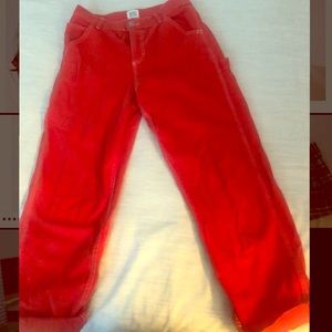 BDG work wear, red, straight-legged jeans, Size 28
